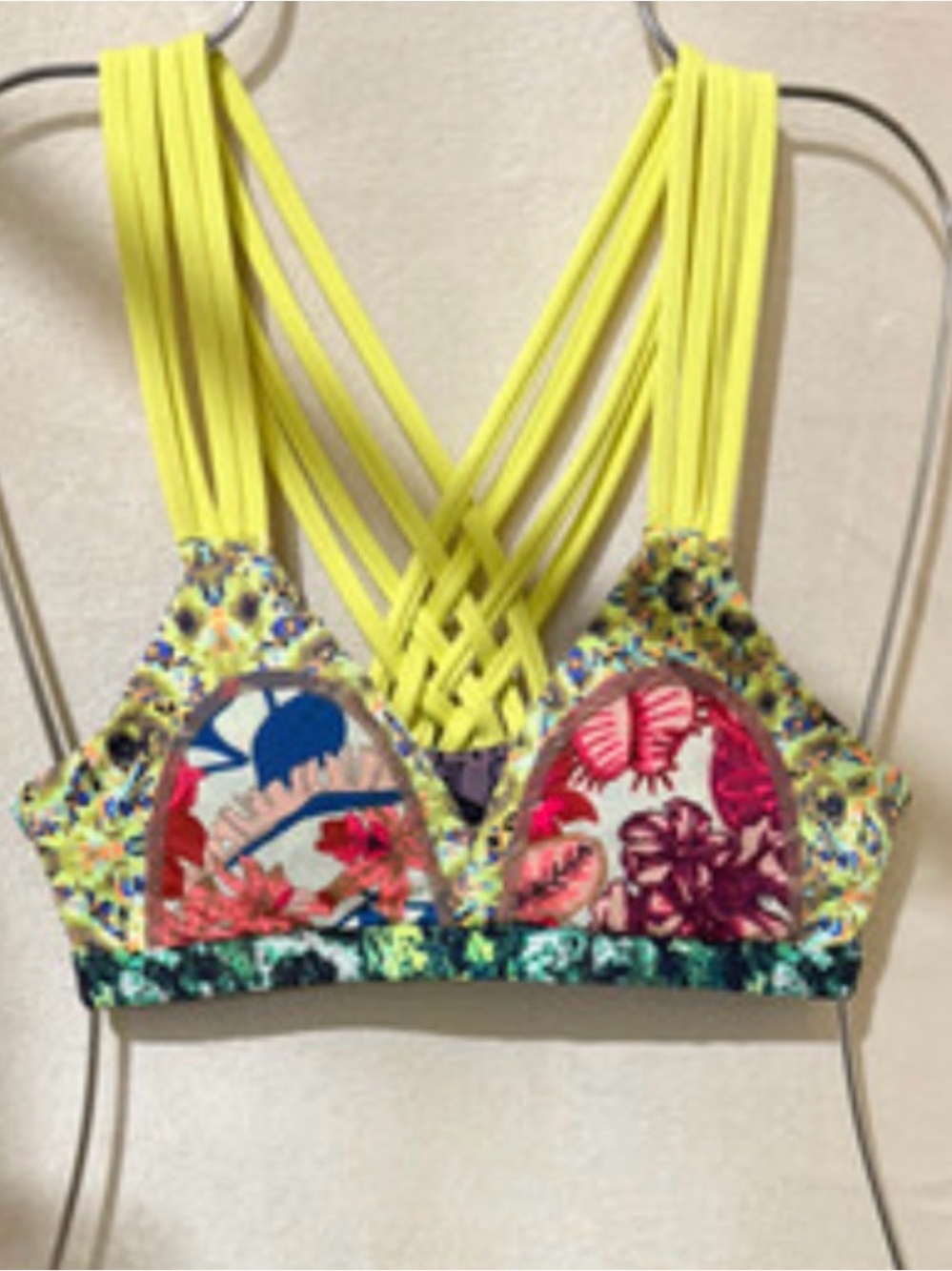 Maaj strappy vintage bikini top size M